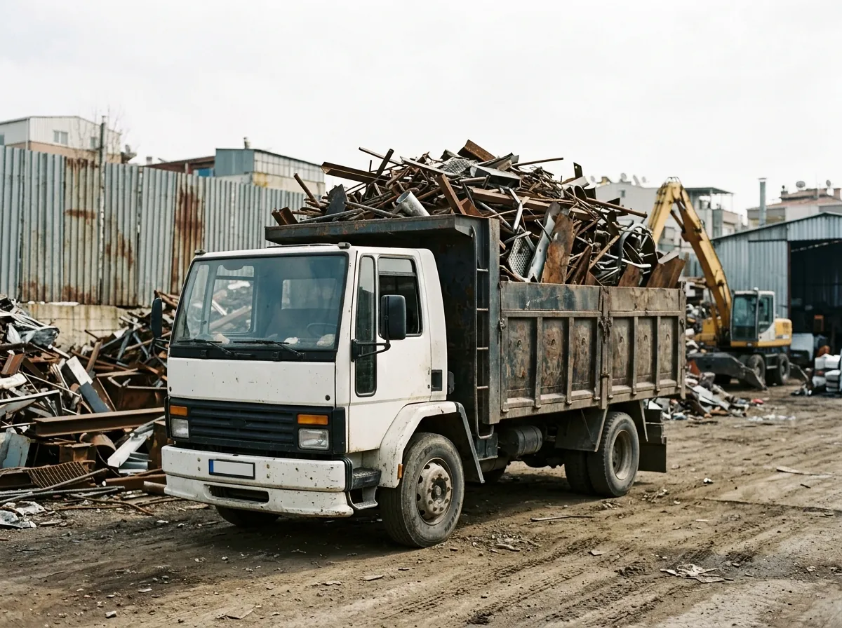 Hurdayı adresinden teslim almak için kullanılan Yankı Metal Hurda aracı